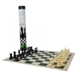 Chess Set Tournament Vinyl board Carrying Plastic Tube