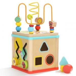 Baby gift Wooden Activity cube for baby