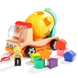 Mixer Truck Shape Sorter for 1 to 2 Year Toddlers (Boys-Girls)